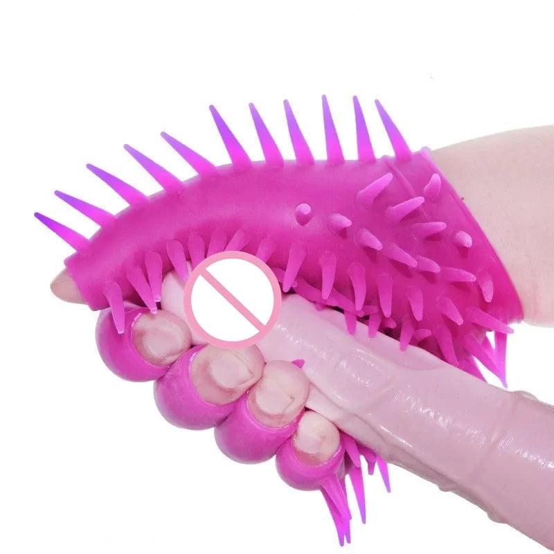 Sex Gloves Masturbation Spike Silicone Penis Massage Finger Sleeve Erotic Accessories Flirting Sex Toys For Couples Adult Games