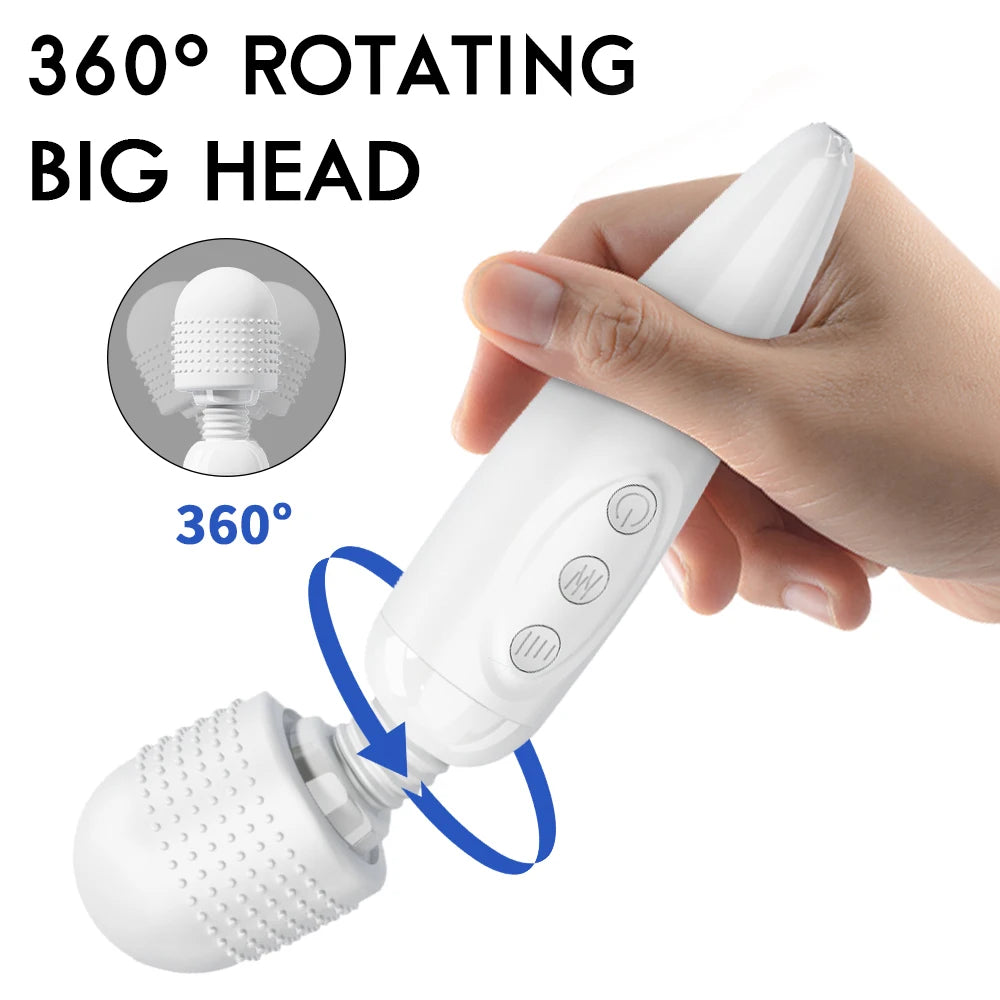 Powerful Women Magic Wand Vibrator Erotic Big AV Stick Female G Spot Massager Clitoris Stimulator Adult Sex Toys for Female