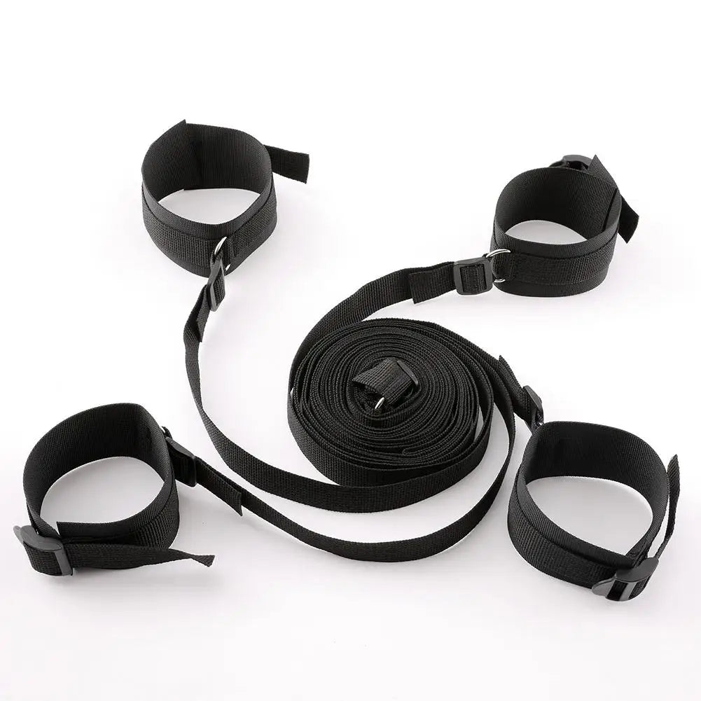 Sex Toys Bandage SM Restraint Bed Bondage Handcuffs Ankle Cuffs Adult Games Set Erotic Accessories Sex Toys for Women Men Couple