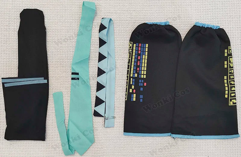 V Miku Cosplay Costume Green Ponytail Wig Virtual Singer Cosplay Shoes Boots Official Uniform for Girl Party Comic Con Outfits