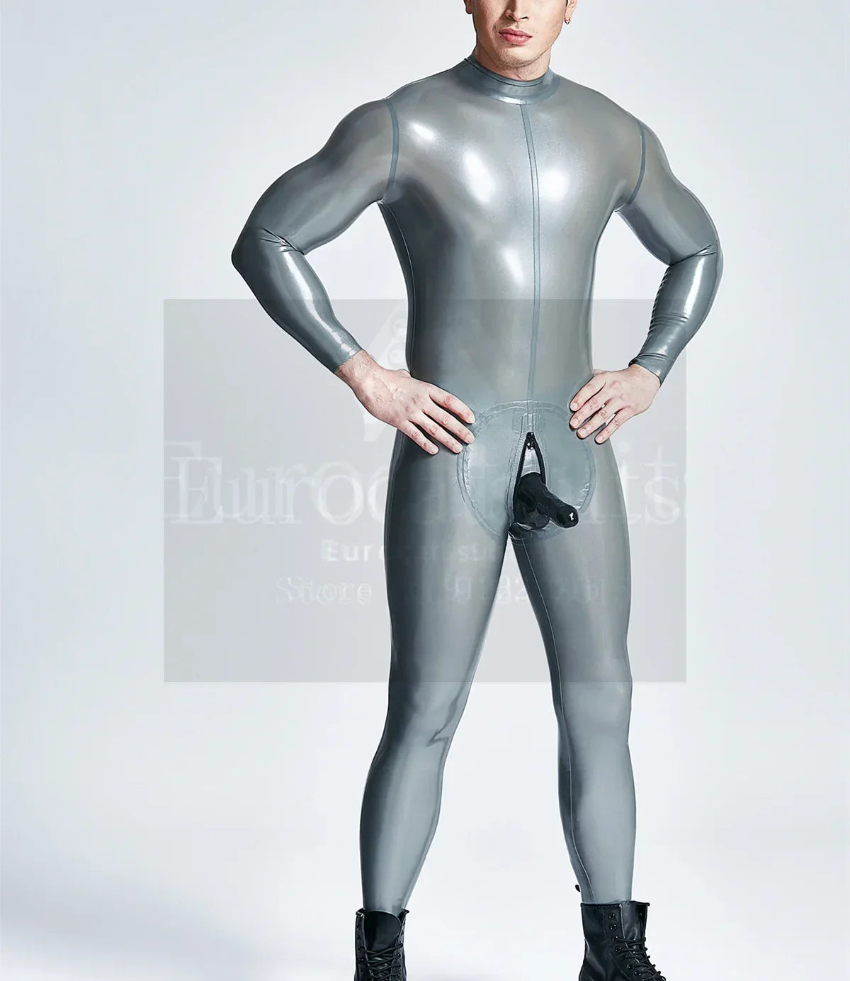 latex suit men rubber fetish Sultry and Sleek: Men's Fetish Rubber Pants Latex Briefs with 3D Crotch and Transparent Design