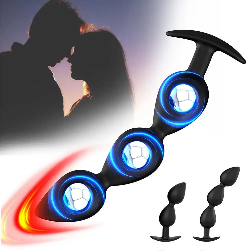 Wearable Anal Plugs Steel Balls Anal Beads Butt Plug Fake Dildo Analplug Buttplug Butplug Adult Sex Toy For Male Female