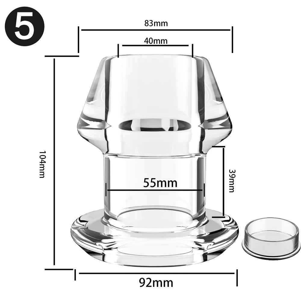 Hollow Anal Plug Silicone Butt Plugs with Stopper Anal Dilator Anus Tunnel Expansion Prostate Massage Sex Toys For Woman Men Gay