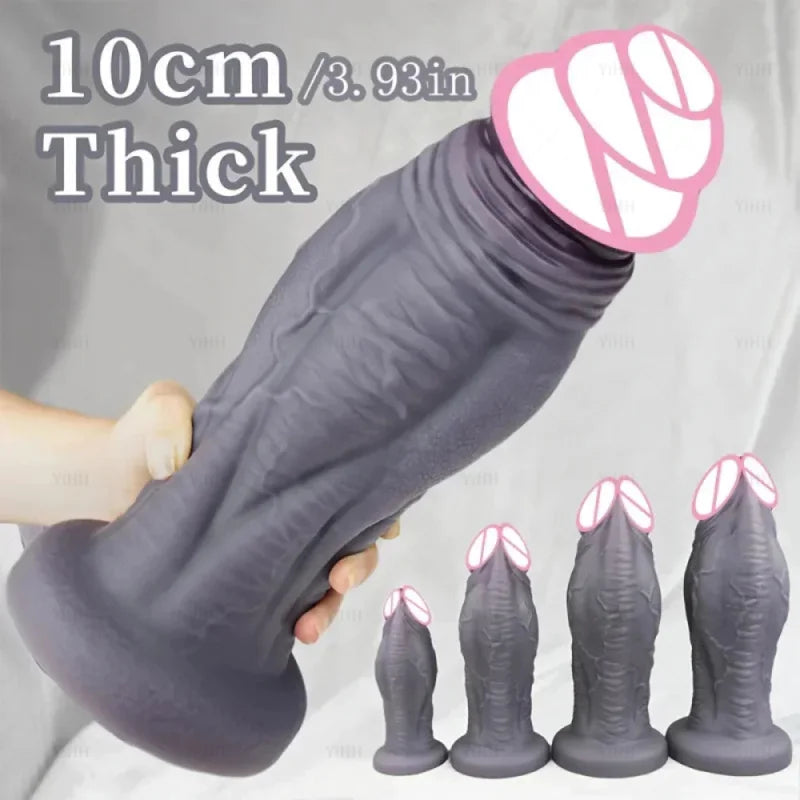 10cm Diameter Huge Thick Dildo Monster Penis Giant Butt Plug Anal Dildo Anal Play Vagina G-spot Stimulate Sex Toys for Women Men