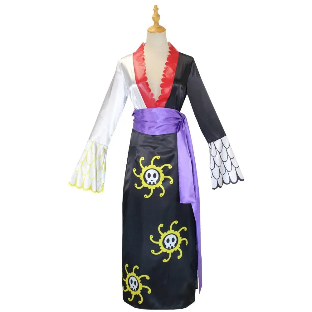 Anime Boa Hancock Cosplay avec cape Boa robe Costume marin Costume Boa Hancock Cosplay Costume taille personnalisée robe no