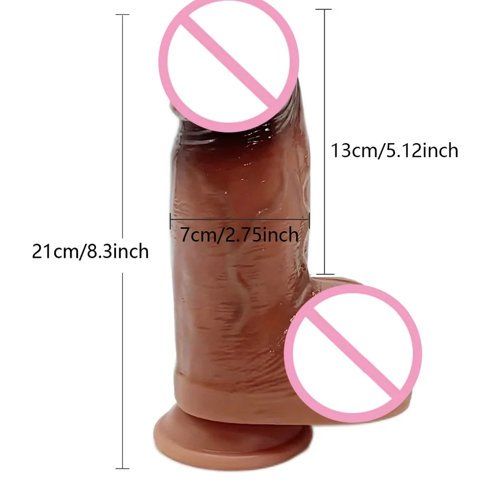 Realistic Silicone Dildo with Suction Cup Anal G-Spot Masturbator Penis Adult Sex Toys Huge Dildos for Women Rubber Cock Gode