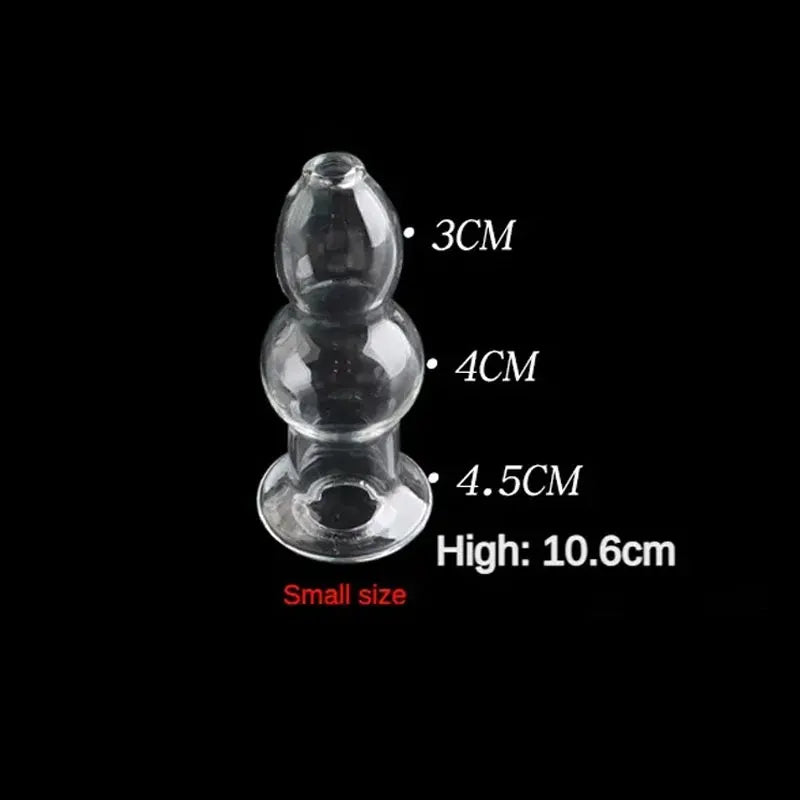 Crystal Anus Hollow Gourd Anal Plug Erotic Toys Portable Anal Cleaning Anus Washing Bidet Glass Butt Plug Adult Sex Products