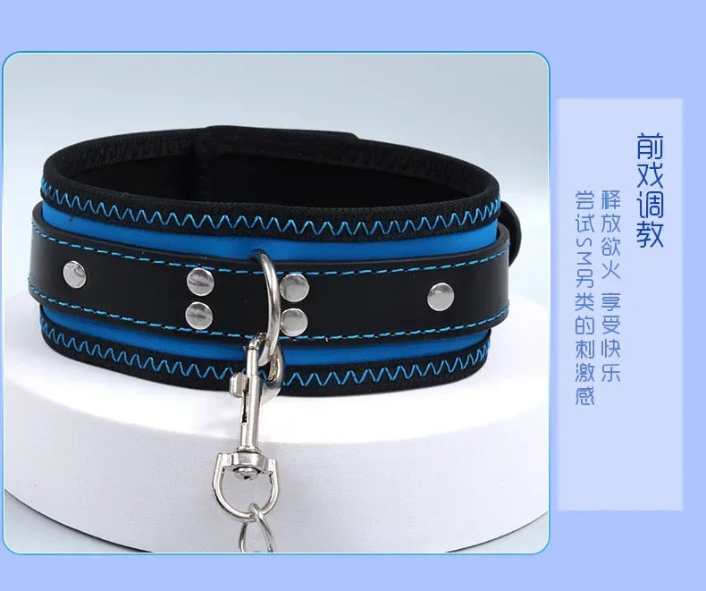 Accessories for Couples Leather Harness Sex Slave Bondage Adult Products Collar and Chain Leash Fetsih Erotic BDSM Sex Exotic