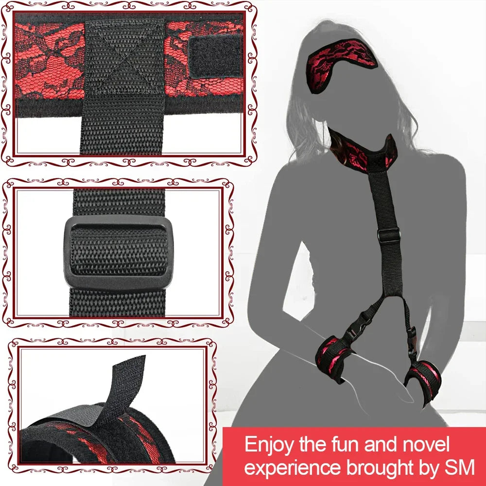 Bdsm Restraints Bondage Rope Open Leg Erotic Sex Toys Ankle Leather Handcuffs Sex Product Adult Games For Woman Female Couples