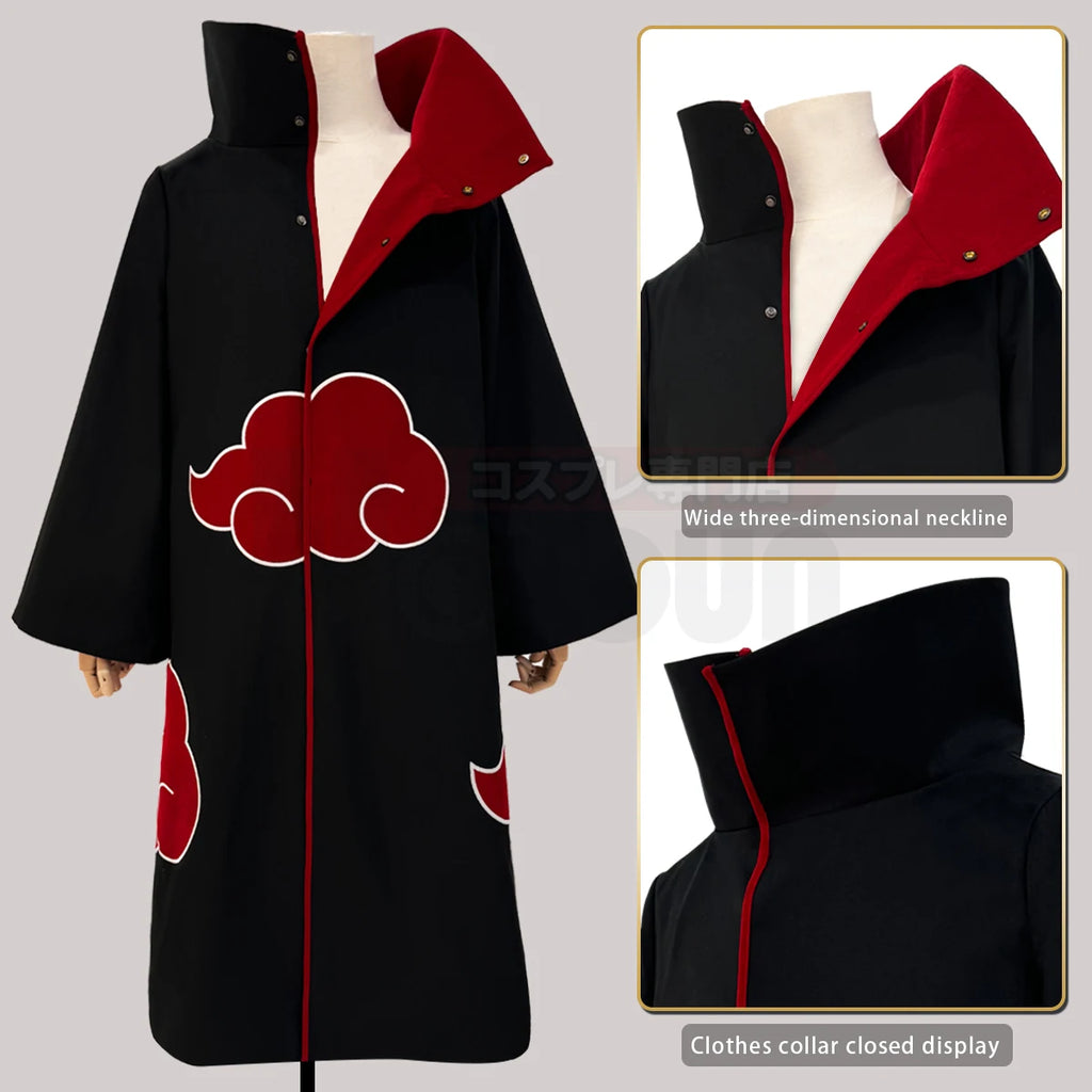HOLOUN Naru Anime Uchiha Sasuke Uchiha Itachi Cosplay Costume Cloak Embroidery Hawk Team Uniform Adult Convention S-2XL