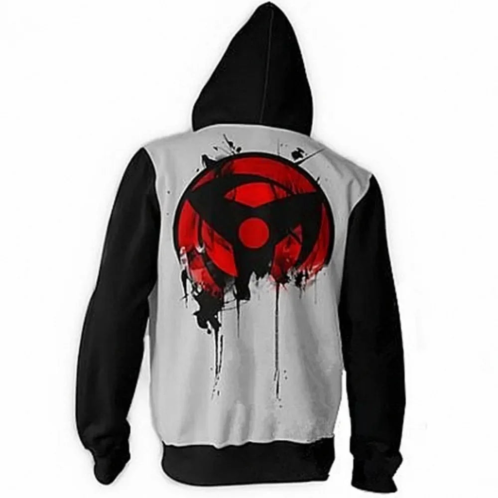 Anime Zip Hoodie Jackets Cosplay Clothes Costumes Men Hoodies Sweatshirts Zipper Tops Sasuke Sweatshirt Kakashi Tops