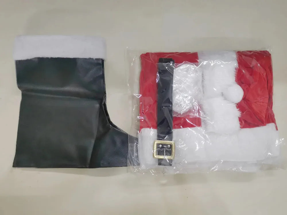 Santa Claus Cosplay Costume Christmas New Year Men Costumes Deluxe Classic Adults Set Halloween Carnival Party RolePlay Suits