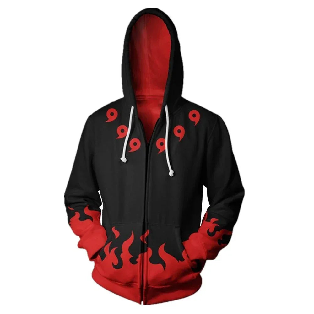 Anime Zip Hoodie Jackets Cosplay Clothes Costumes Men Hoodies Sweatshirts Zipper Tops Sasuke Sweatshirt Kakashi Tops