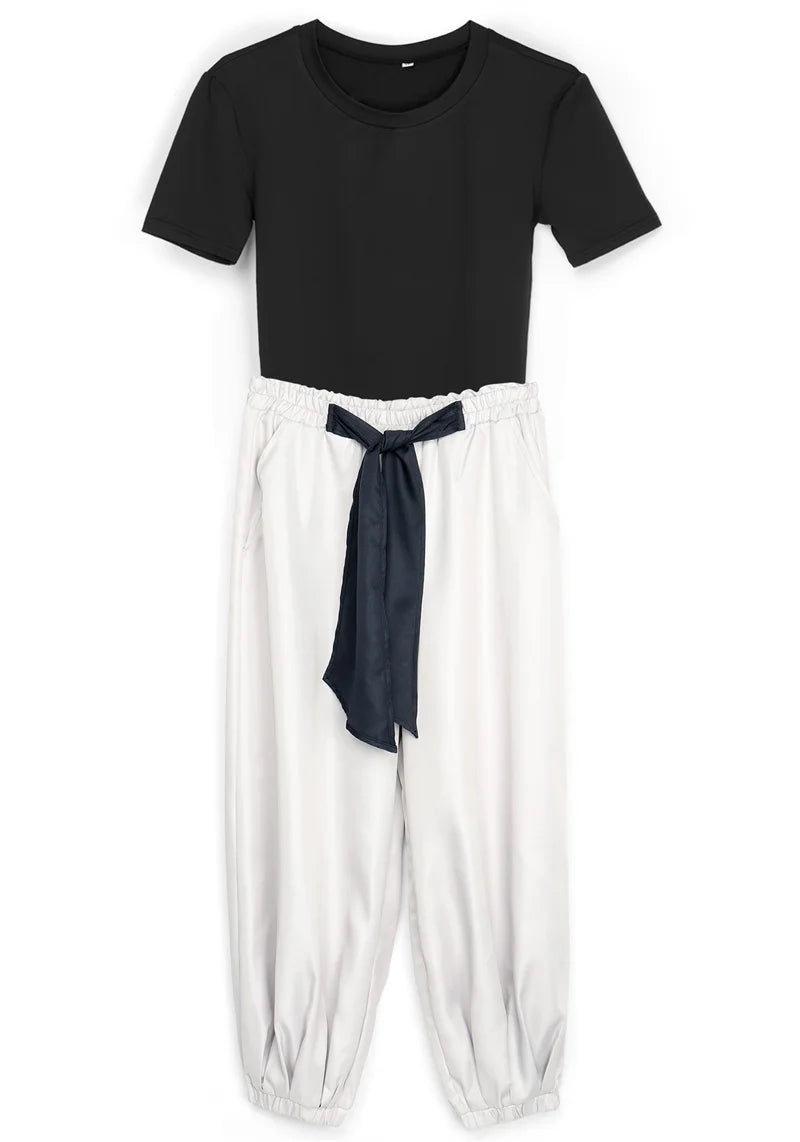 DAZCOS Satoru Cosplay Haori Kimono Jacket Men with Scarf Satoru Costume Adult Outfits Japan Kimono Comic-Con Carnival Clothing