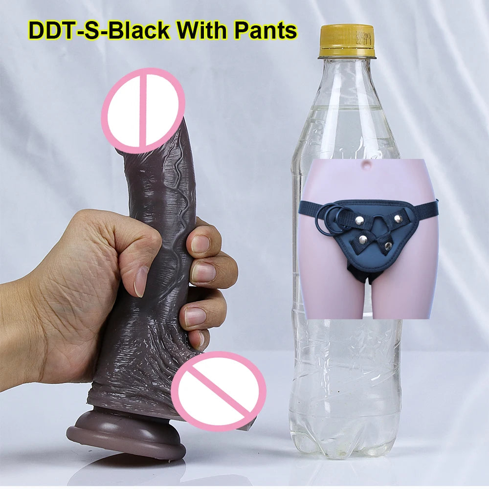 Huge Realistic Dildos for Women Real Skin Testicles Dildo Anal Vaginal Stimulation Strapon Big Glans Penis Sex Toys for Woman