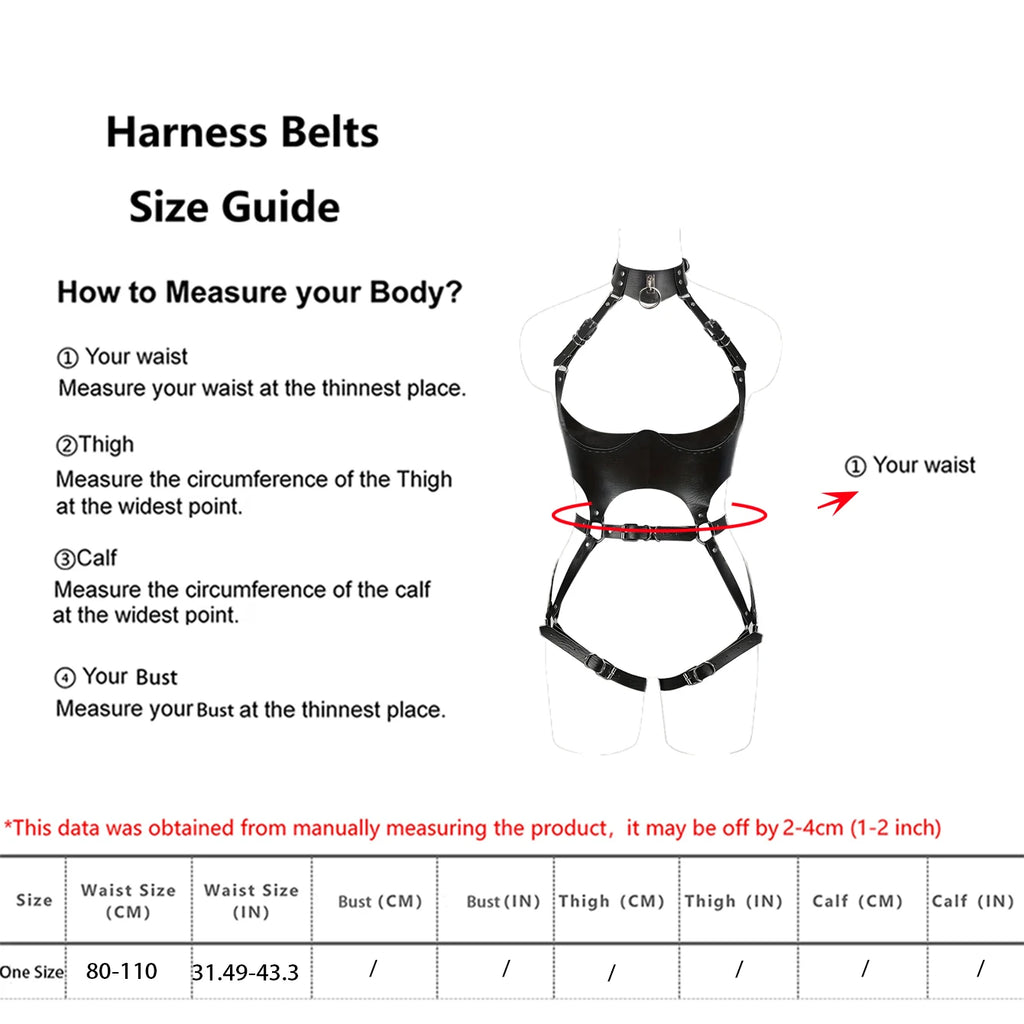 Women Sexy Bondage Body Harness Belt Leg Harness Lingerie Thigh Garter Belt Gothic Fetish Clothing Erotic Accessorie