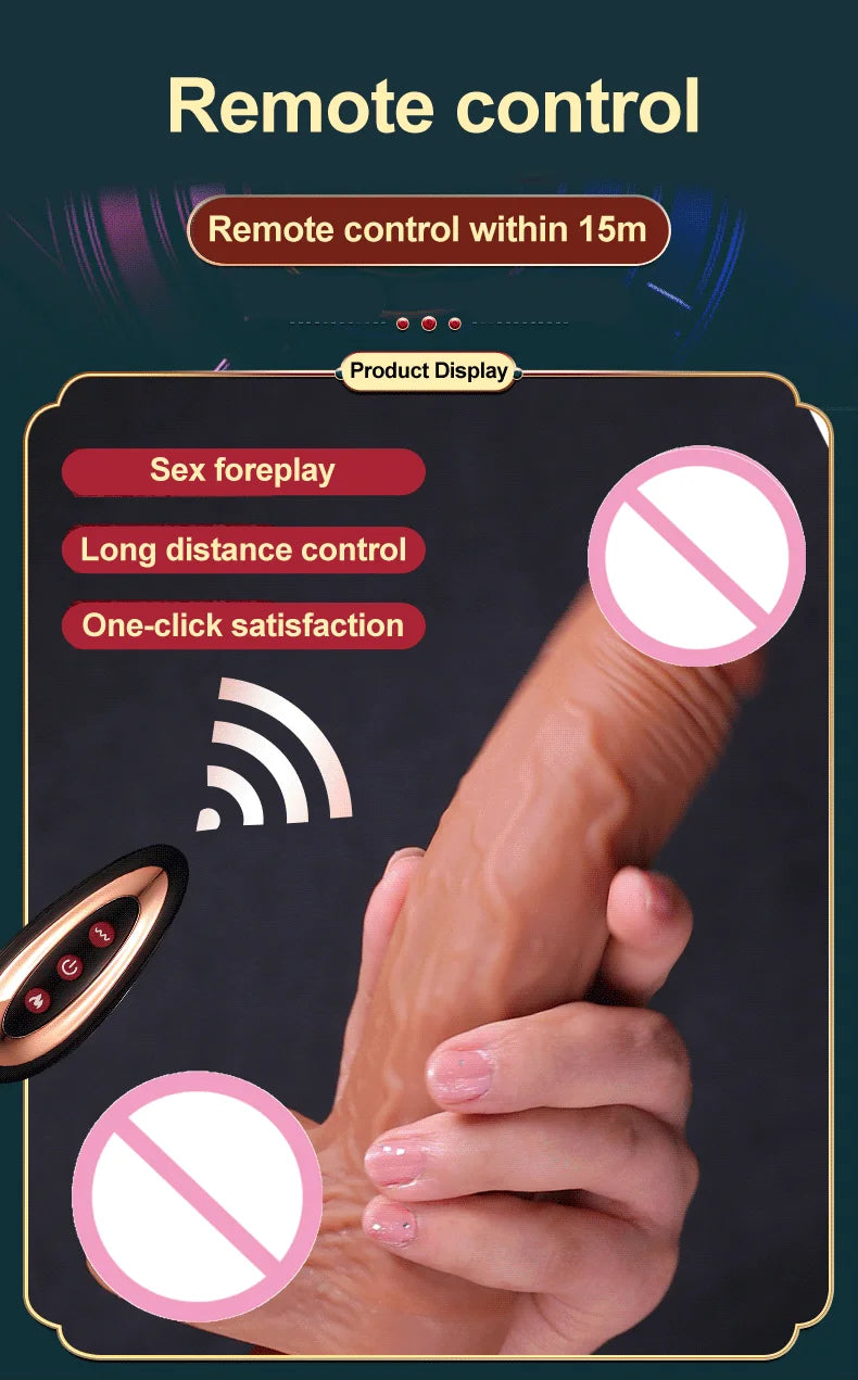 Male Penis Realistic Dildo Rotating Vibrating Man Cock Thrusting Sexy Shopping Penis Vibrator Adult Erotic Sexy Toy for Women