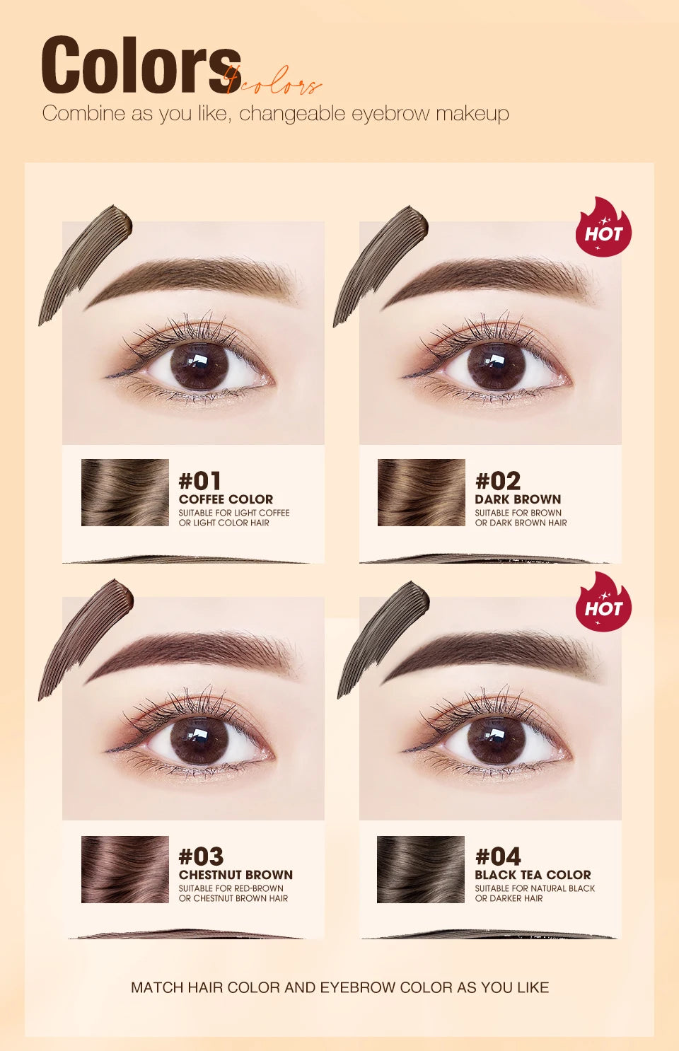O.TWO.O Eyebrow Pomade Brow Natural Waterproof Creamy Texture Highly Tint Eyebrow Gel Double Use For Eyeliner Beauty Makeup