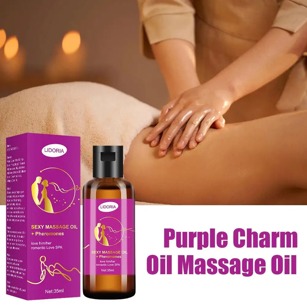 Pheromones Body Massage Oil Natural Plant Rose Essence Romantic Couples Massage Oil Men Women Usable Smooth Formula Easy