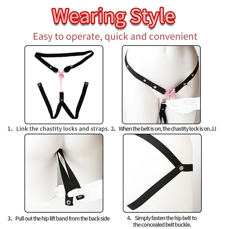 Sissy Chastity Cage Upgrade FUFU Clip Inverted Chastity Men Chastity Belt Bondage Device Flat Penis Erotic Sextoy Male To Female
