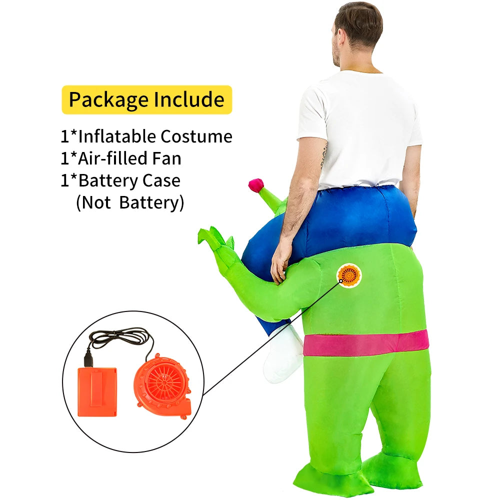 New Alien Inflatable Costume Anime Suits Dress Mascot Purim Halloween Christmas Party Cosplay Costumes for Kids Adult