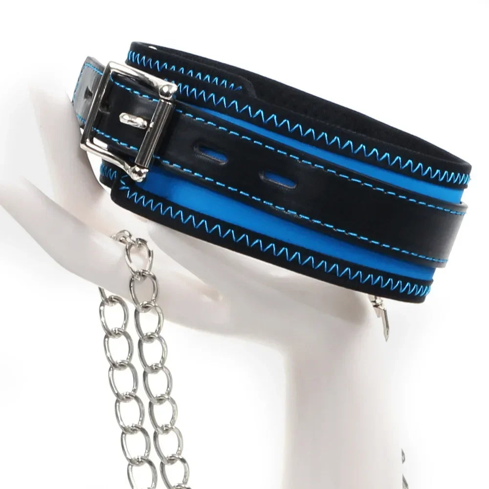 Accessories for Couples Leather Harness Sex Slave Bondage Adult Products Collar and Chain Leash Fetsih Erotic BDSM Sex Exotic