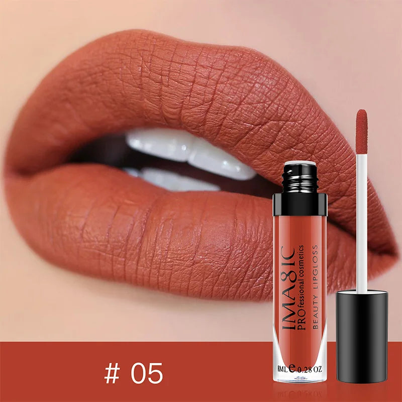 IMAGIC matte 28 color Sexy Matte Lipstick lipgloss Waterproof Long Lasting Gloss Beauty makeup lip gloss fashion lip