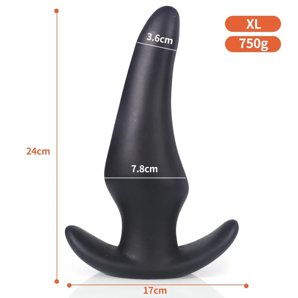 Wearable Anti Drop Soft Anal Plugs Prostate Massage Liquid Silicone Huge Butt Plug Anal Training Comfortable To Wear Butt Plug