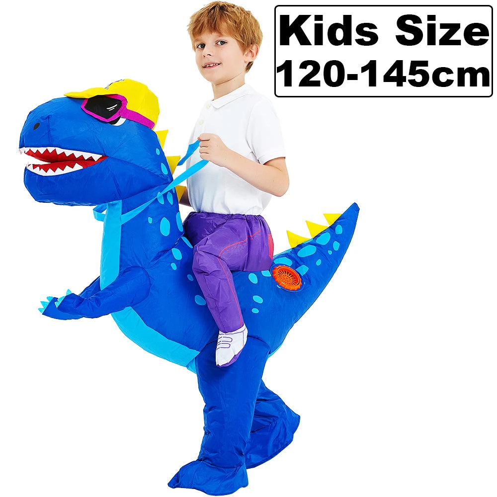 HOT Anime Dinosaur Inflatable Costume Party Mascot Costumes Suit Disfraz Cosplay Halloween Costumes For Adult Kids Dress