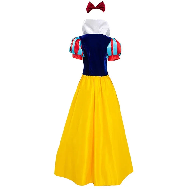 White Cosplay Costume Princess White Snow Cartoon Dress Petticoat Adult Plus size For Women Halloween Party