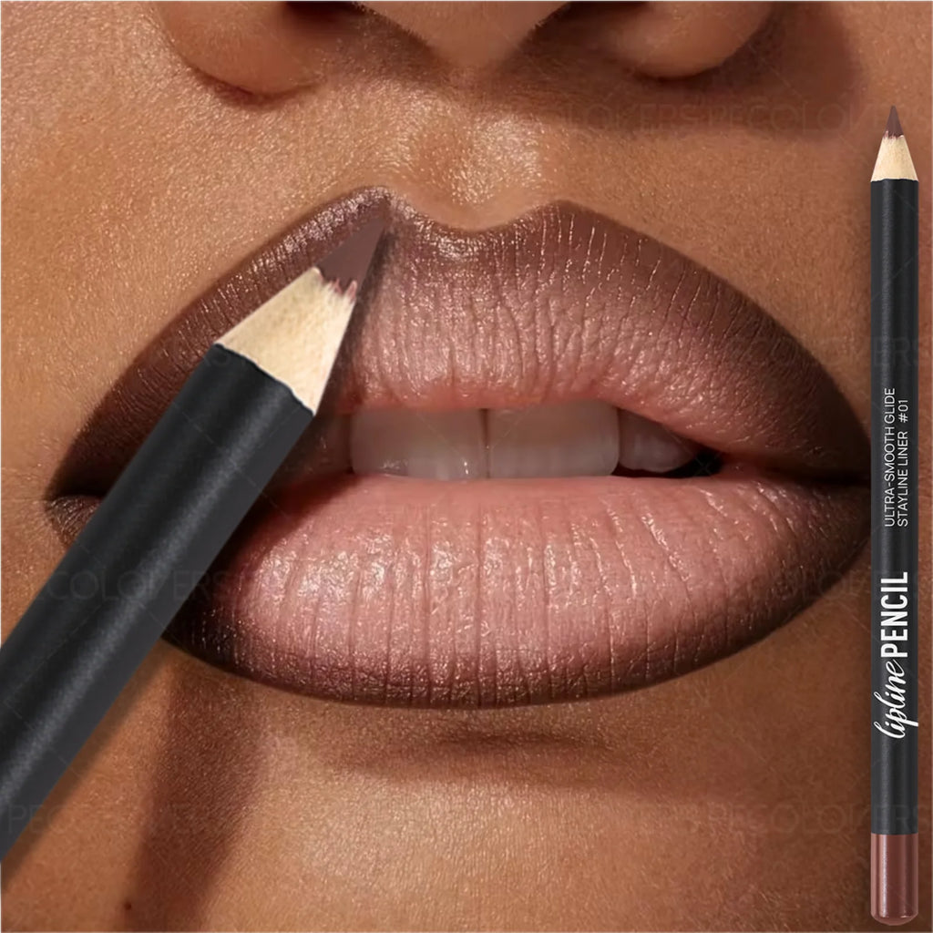 1PC Matte Lip Pencil - Long-Lasting, Waterproof, Dual as Lip Liner & Lipstick, Pumpkin Spice Shade, Rich Colors, For Christmas