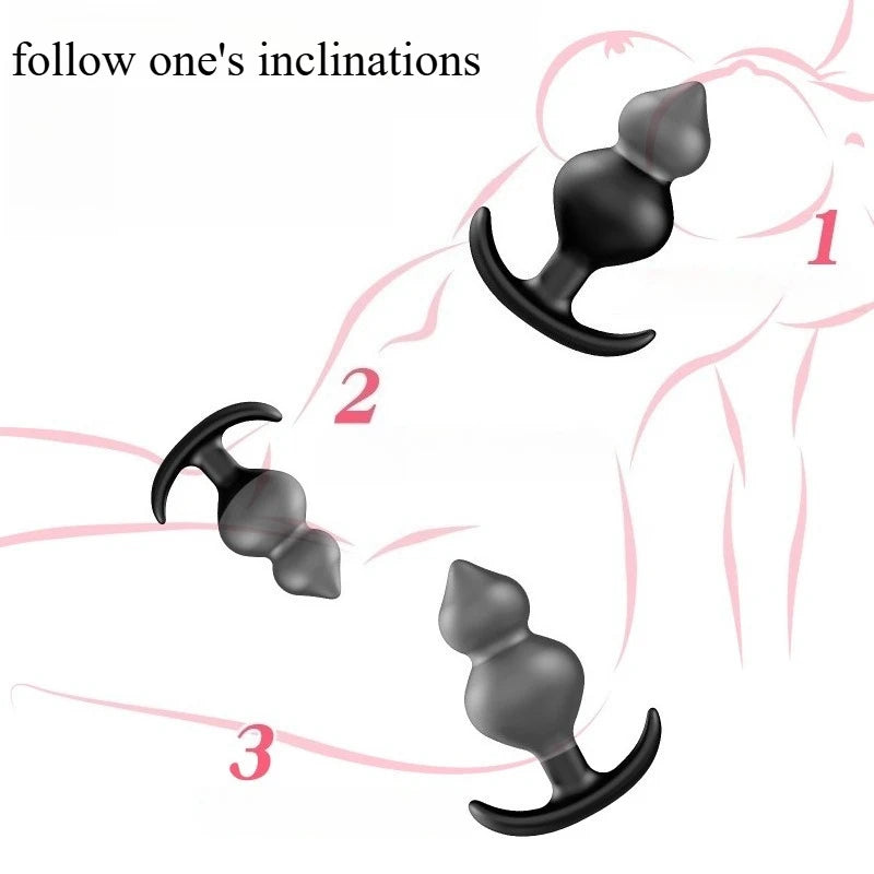 Anal Plug with Steel Balls Butt Plug Anal Beads Fetish Men Prostate Massager Sex Toys for Women Men Anal Dilator Butplug