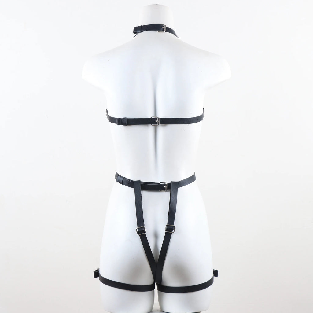 UYEE Full Body Harness Bondage Women Garter Belt Sexy Underwear Suspenders Leather Lingerie Fetish Erotic Bdsm Gothic Clothes