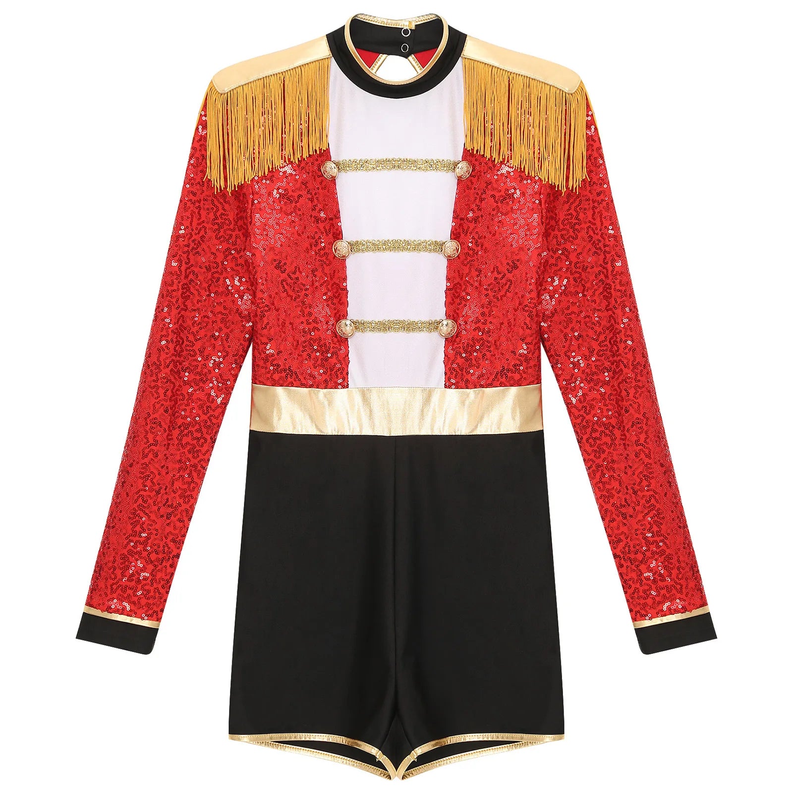 Womens Circus Ringmaster Halloween Cosplay Costume Glitter Lion Tamer Director Uniform Circus Majorette Carnival Clown Clothings