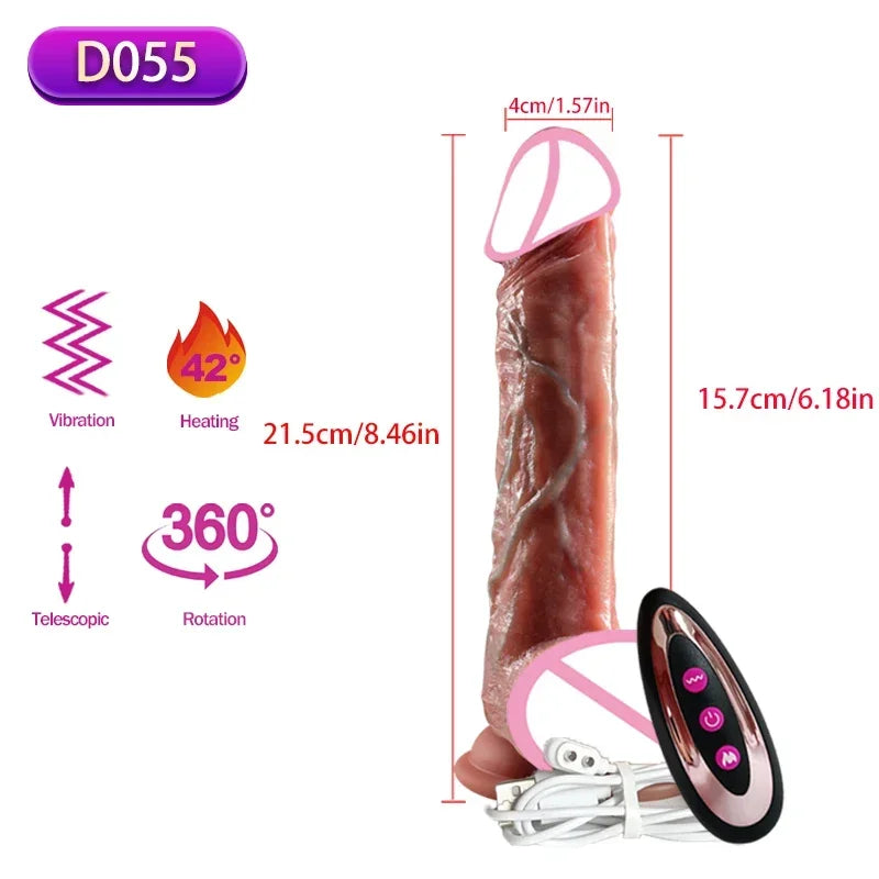 Super Realistic Dildo Vibrator Silicone Big Penis Anal Sex Female G-Spot Masturbator Adult Sex toy Lesbian Butt Plug For Women