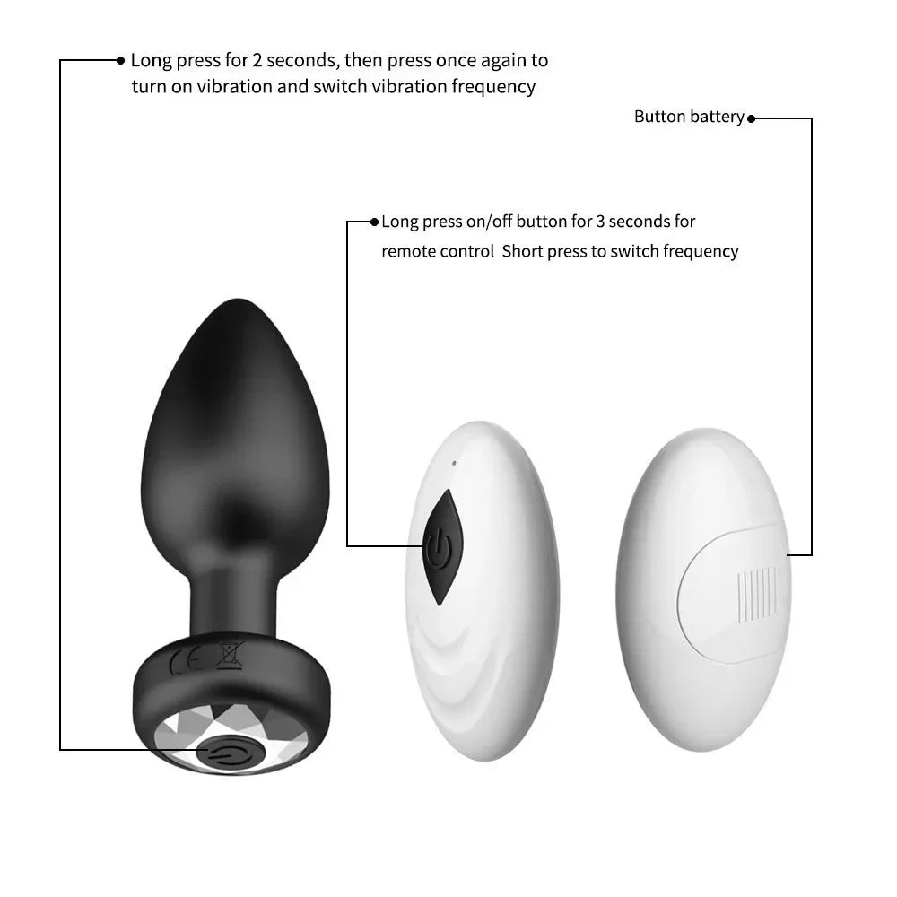 Wireless Remote Anal Plug Set Prostate Orgasm Masturbation Massager Adult Sex Toys Butt Plug Anal Toy Waterproof Control Unisex