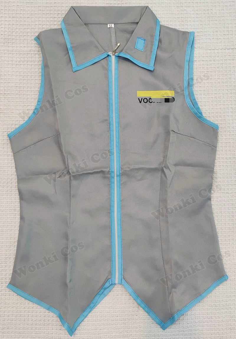 V Miku Cosplay Costume Green Ponytail Wig Virtual Singer Cosplay Shoes Boots Official Uniform for Girl Party Comic Con Outfits