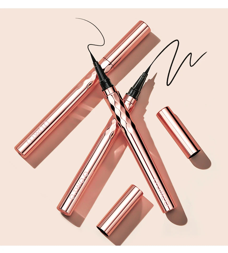 O.TWO.O Eyeliner Pencil Liquid Eye Liner Waterproof Smudge Proof Quick Drying 12 Hour Wear Ultra Fine Black Eyeliner for Arrows