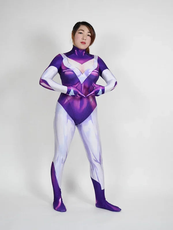 Halloween DJ Sona Cosplay Costume Woman Superhero Bodysuit Zentai Suits Jumpsuit Adults Party