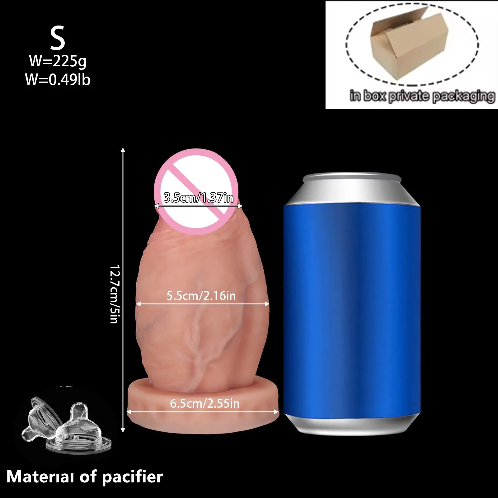 New 4.1'' Diameter Huge Thick Anal Dildo, 8.6 Inch Huge Silicone Girth Dildo Butt Plugs with Strong Suction Cup & No Balls성인용