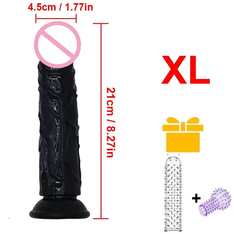 Realistic Dildo With Suction Cup Huge Jelly Fake Dick Big Penis Dildos Sex Toy for Woman Plug Adult Erotic Men Anal Butt WONGRUO