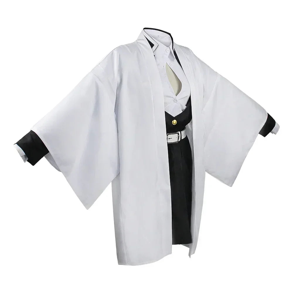 Adult Kids Demon Slayer Kimetsu No Yaiba Anime Kimono Kanroji Mitsuri Cosplay Costume Kisatsutai Sexy Women Halloween Clothes
