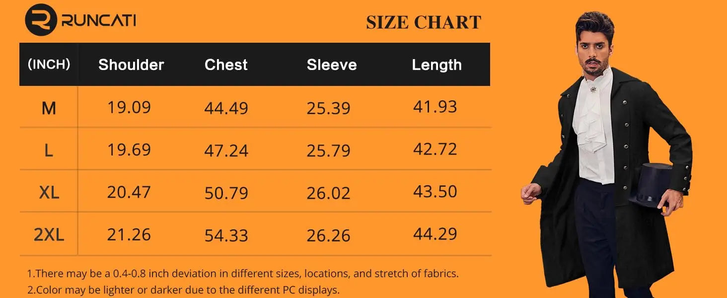 Mens Steampunk Medieval Jacket Pirate Viking Renaissance Costume Formal Tailcoat Gothic Victorian Halloween Tuxedo Coats