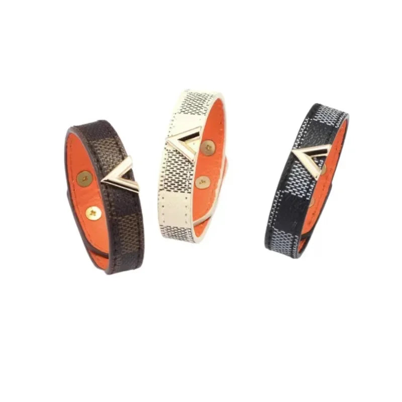 Renaissance Viking Medieval Bracelet Cosplay Faux Leather Check Pattern Bracelets Retro Accessories for Adult Character Props