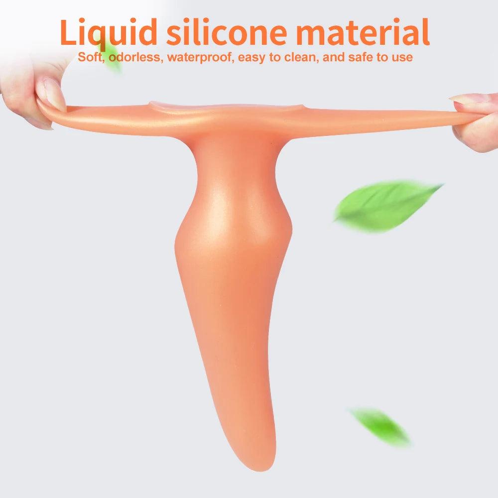 Wearable Anti Drop Soft Anal Plugs Prostate Massage Liquid Silicone Huge Butt Plug Anal Training Comfortable To Wear Butt Plug