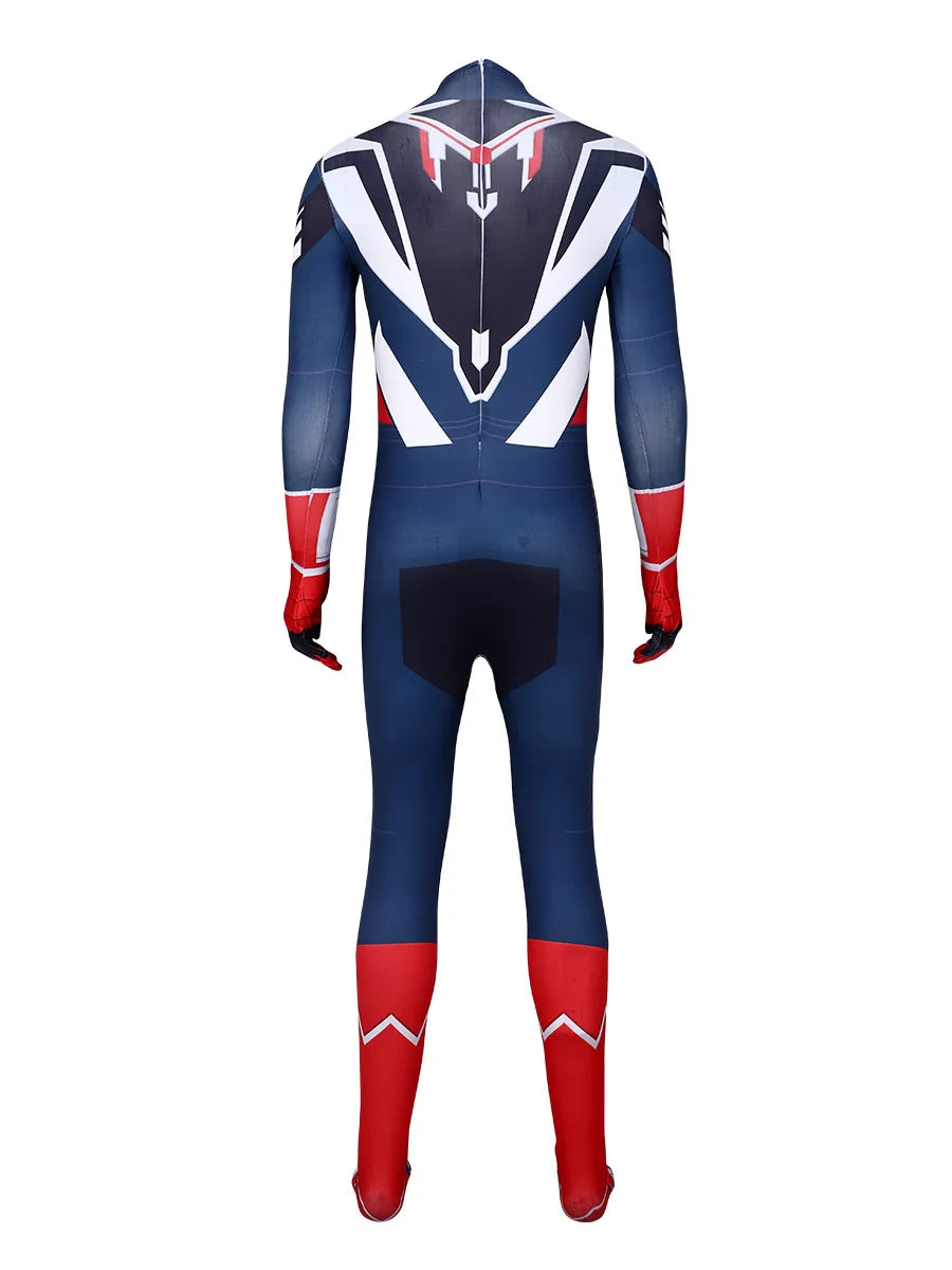 New Captain America 4 Cosplay Kid Adults Jumpsuit Superhero Clothing Creative Party Halloween Carnival Party Suit