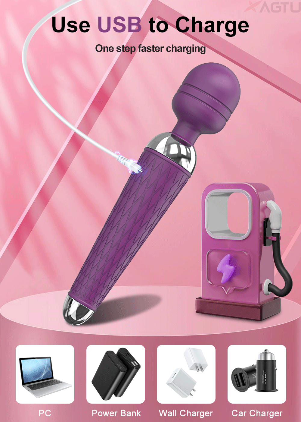 Powerful Clitoris Dildo Vibrator Erotic Sex Toys for Women 20 Patterns Vibration Magic Wand G-spot Massager Female Masturbator