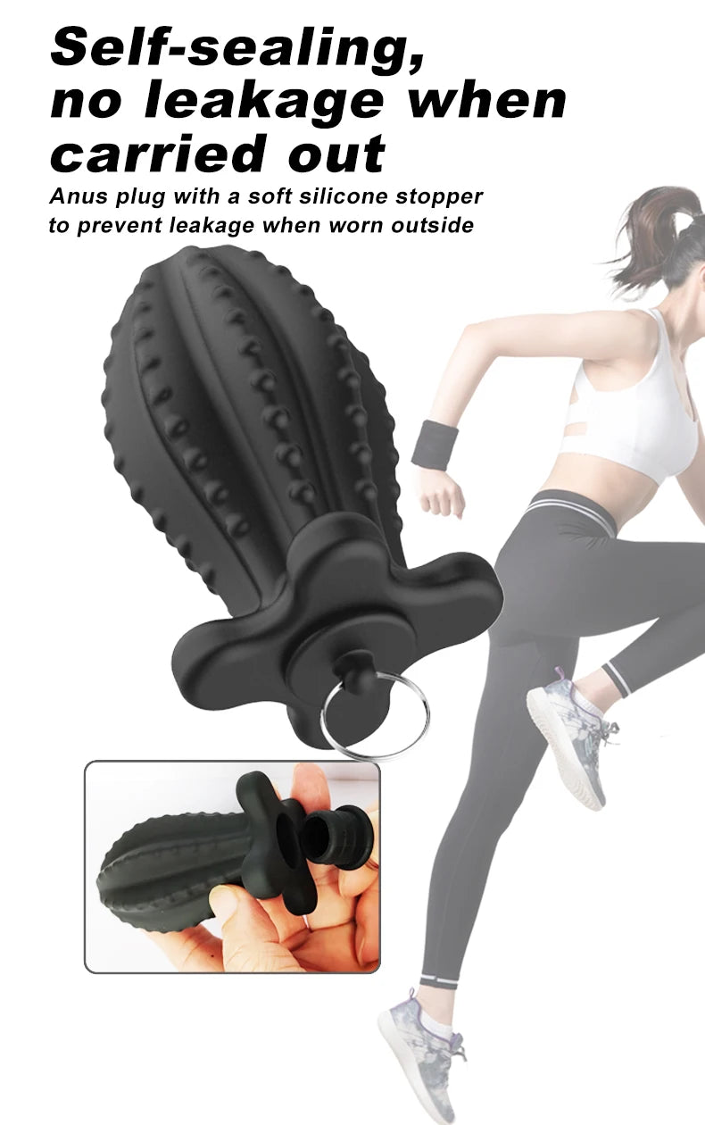 Hollow Anal Plug With plug Prevent liquid leakage Recklessly peeping Easy Enema Vaginal Anal masturbation Butt Plug BDSM Sex Toy
