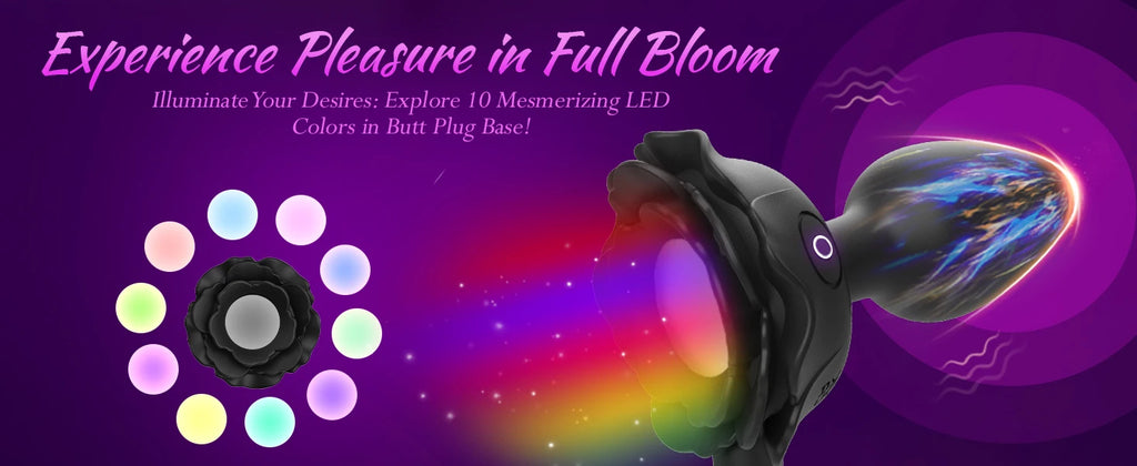 LED Colorful Light Anal Plug Vibrator Butt Plug for Women Men Prostate Massager Wireless Remote Control Buttplug Adults Sex Toys