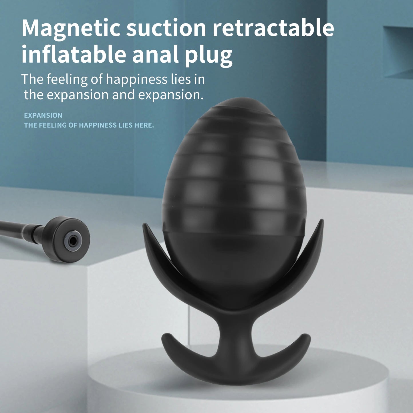 Magnetic Suction Inflatable Butt Plug Extendable Anal Dilator Butt Plug Anal Massage Masturbator Adult Sex Toys for Couples 18+